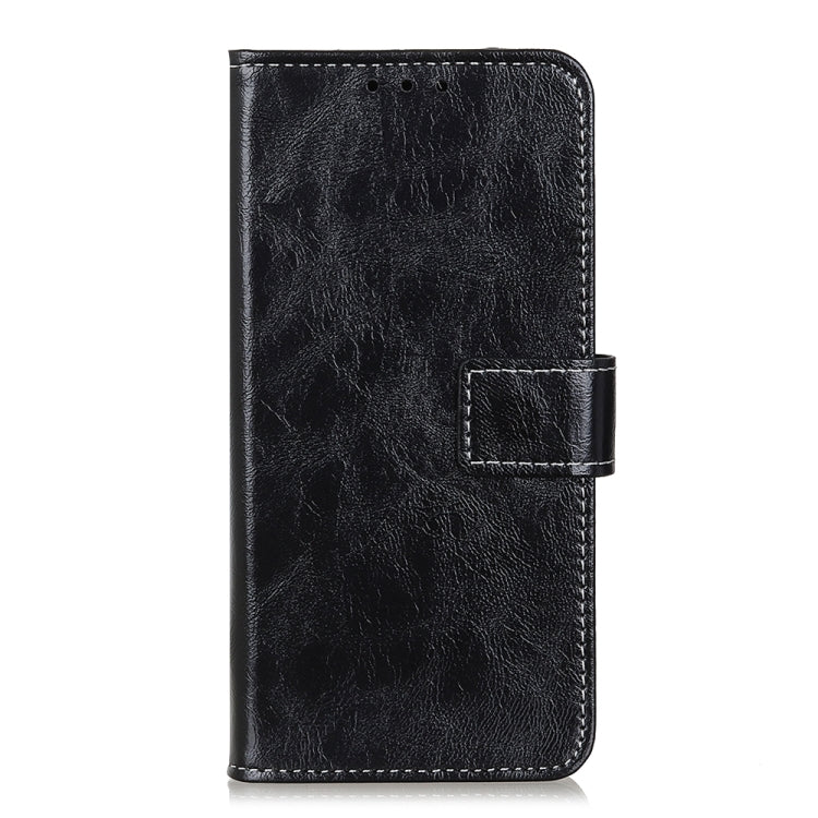 For OPPO Reno7 5G Retro Crazy Horse Texture Horizontal Flip Leather Phone Case(Black) - OPPO Cases by buy2fix | Online Shopping UK | buy2fix