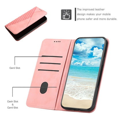 For Motorola Moto E20 / E30 / E40 Skin Feel Magnetic Leather Phone Case(Rose Gold) - Motorola Cases by buy2fix | Online Shopping UK | buy2fix