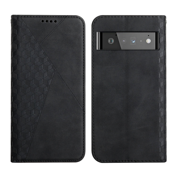 For Google Pixel 6 Pro Skin Feel Magnetic Leather Phone Case(Black) - Google Cases by buy2fix | Online Shopping UK | buy2fix