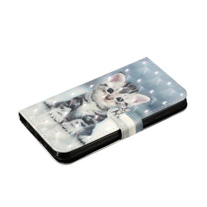 For Samsung Galaxy S22 5G 3D Pattern Horizontal Flip PU Leather Phone Case(Cat) - Galaxy S22 5G Cases by buy2fix | Online Shopping UK | buy2fix