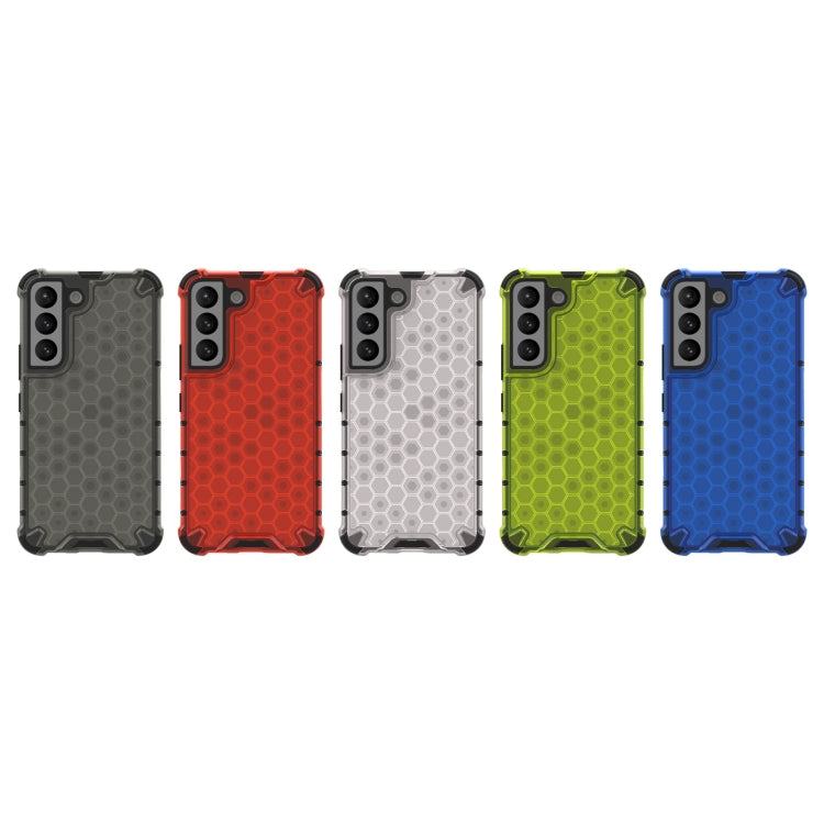 For Samsung Galaxy S22 5G Honeycomb PC + TPU Phone Case(Blue) - Galaxy S22 5G Cases by buy2fix | Online Shopping UK | buy2fix