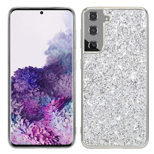 For Samsung Galaxy S22+ 5G Glitter Powder Shockproof TPU Protective Phone Case(Silver) - Samsung Accessories by buy2fix | Online Shopping UK | buy2fix