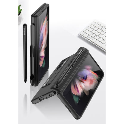 For Samsung Galaxy Z Fold3 5G GKK Magnetic Full Coverage Phone Flip Case with Pen Slot(Grey) - Galaxy Phone Cases by GKK | Online Shopping UK | buy2fix