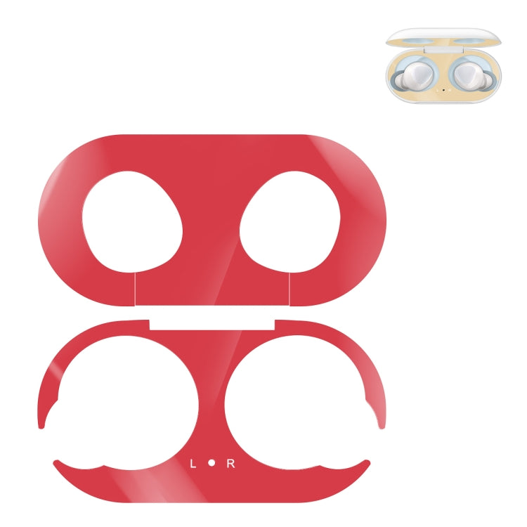 For Galaxy Buds Wireless Bluetooth Earphone Metal Protective Sticker(Red) - Protective Sticker by buy2fix | Online Shopping UK | buy2fix