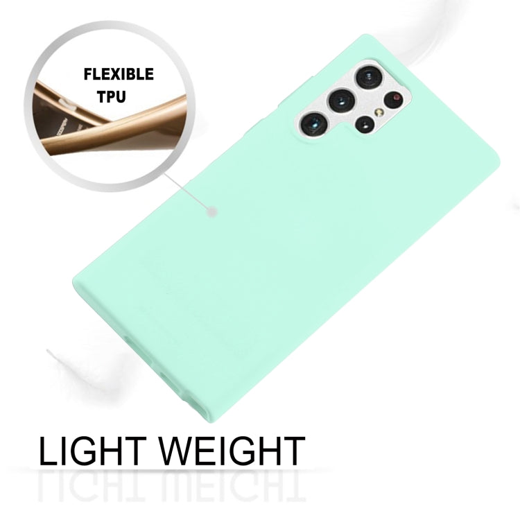 For Samsung Galaxy S22 Ultra 5G GOOSPERY SOFT FEELING Liquid TPU Soft Case(Mint Green) - Samsung Accessories by GOOSPERY | Online Shopping UK | buy2fix