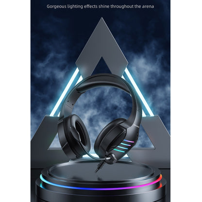 awei GM-5 USB + 3.5mm Ambient Light Gaming Wired Headset with Microphone(Black) - Multimedia Headset by awei | Online Shopping UK | buy2fix