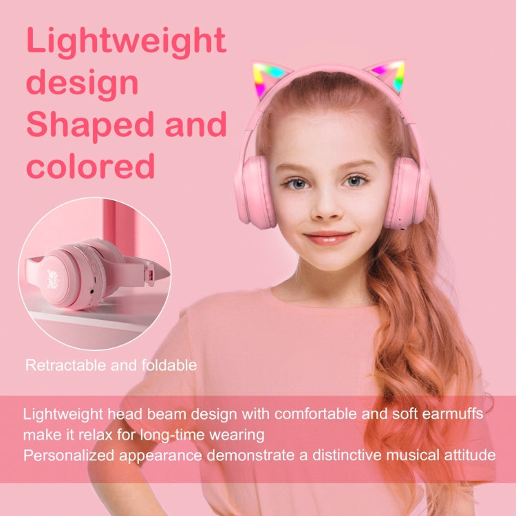 ONIKUMA B90 RGB Lighting Wireless Bluetooth Headphone (Pink) - Multimedia Headset by ONIKUMA | Online Shopping UK | buy2fix