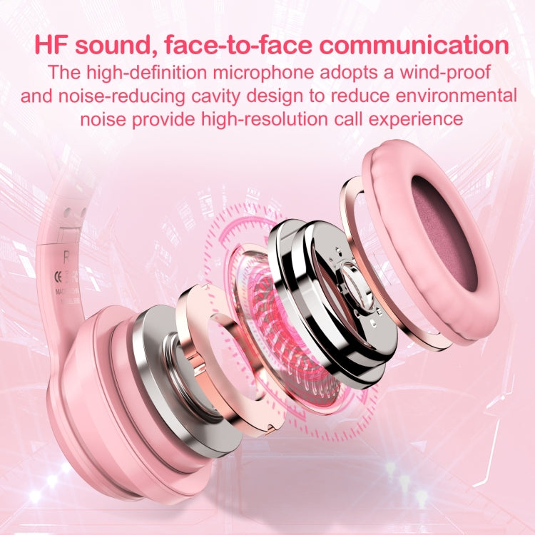 ONIKUMA B90 RGB Lighting Wireless Bluetooth Headphone (Pink) - Multimedia Headset by ONIKUMA | Online Shopping UK | buy2fix