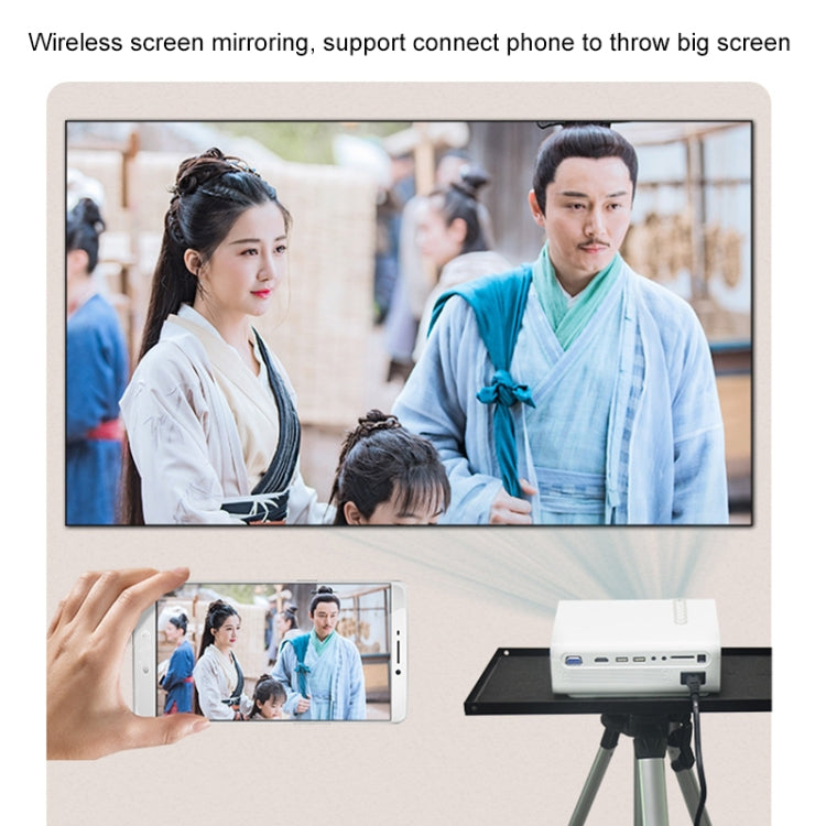 YG530 LED Small 1080P Wireless Screen Mirroring Projector, Power Plug:US Plug(Black) - Consumer Electronics by buy2fix | Online Shopping UK | buy2fix