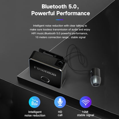 Fineblue F1 Lavalier Bluetooth Earphone, Support Vibration Reminder(Black) - Bluetooth Earphone by Fineblue | Online Shopping UK | buy2fix