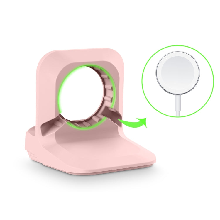 Silicone Charging Holder for Apple Watch(Pink) - Charger / Holder by buy2fix | Online Shopping UK | buy2fix