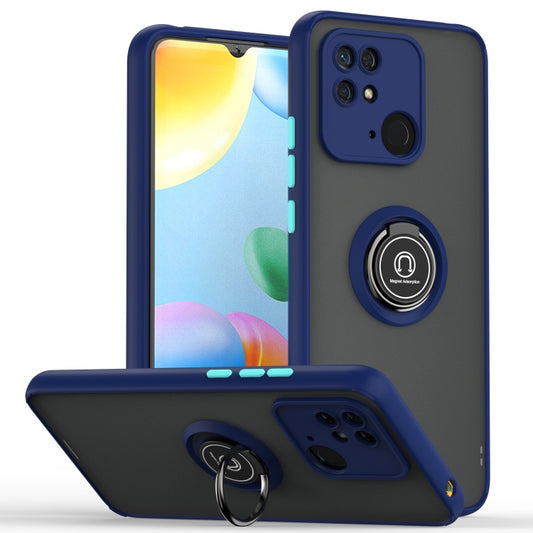 For Xiaomi Redmi 10C Q Shadow 1 Series TPU + PC Ring Holder Phone Case(Royal Blue) - Xiaomi Cases by buy2fix | Online Shopping UK | buy2fix