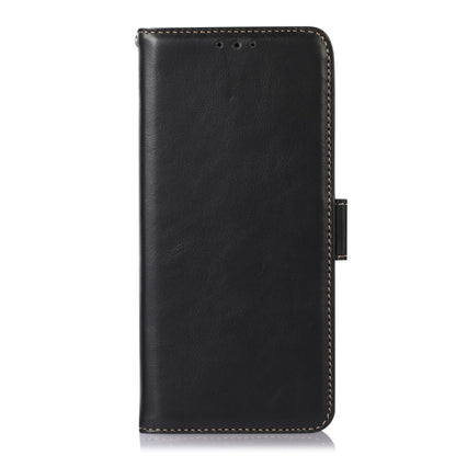 For Samsung Galaxy M53 5G Crazy Horse Top Layer Cowhide Leather Phone Case(Black) - Galaxy Phone Cases by buy2fix | Online Shopping UK | buy2fix