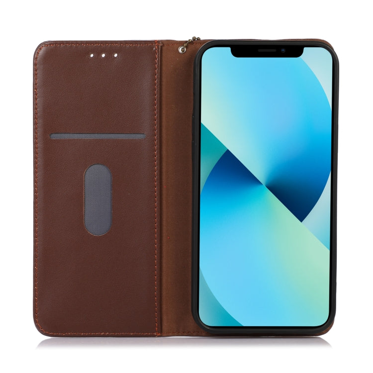 For Samsung Galaxy F23 5G / M23 KHAZNEH Nappa Top Layer Cowhide Leather Phone Case(Brown) - Galaxy Phone Cases by buy2fix | Online Shopping UK | buy2fix