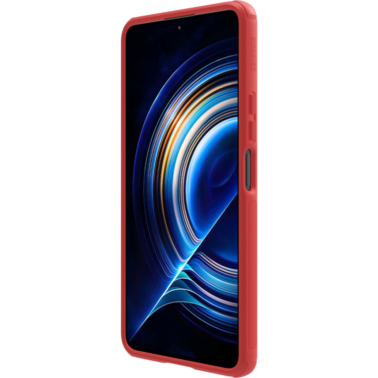 For Xiaomi Redmi K50 / K50 Pro NILLKIN Frosted Shield Pro PC + TPU Phone Case(Red) - Xiaomi Cases by NILLKIN | Online Shopping UK | buy2fix