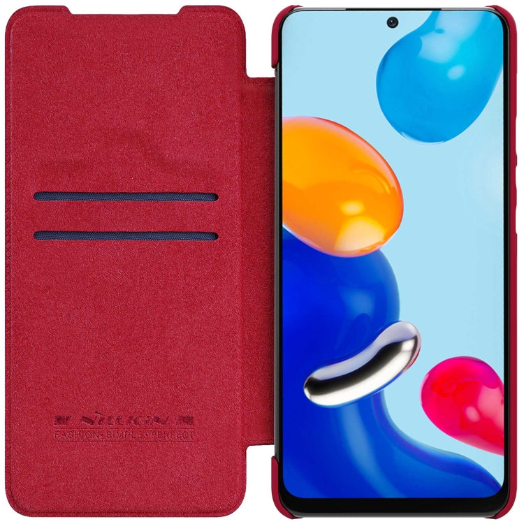 For Xiaomi Redmi Note 11 Global NILLKIN QIN Series Crazy Horse Texture Leather Case(Red) - Xiaomi Cases by NILLKIN | Online Shopping UK | buy2fix