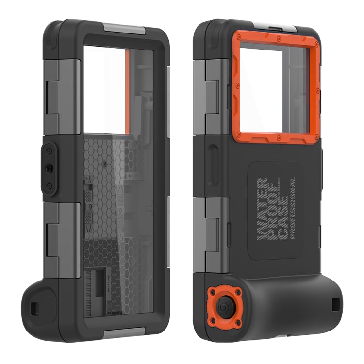 RedPepper 2nd Generation Diving Waterproof Protective Case, Waterproof depth: 15m(Black + Orange) - Waterproof Bag by RedPepper | Online Shopping UK | buy2fix