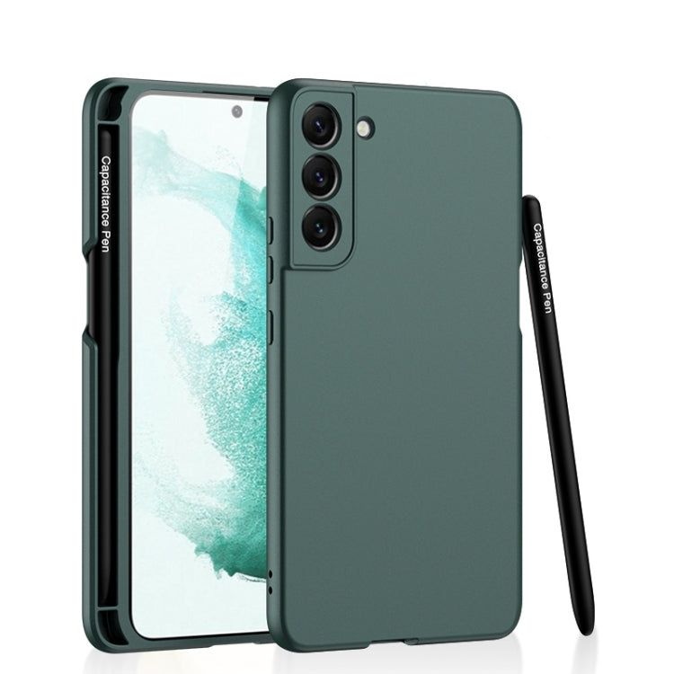 For Samsung Galaxy S22 5G GKK Ultra-thin Skin Feel Phone Case with Stylus(Forest Green) - Galaxy S22 5G Cases by GKK | Online Shopping UK | buy2fix