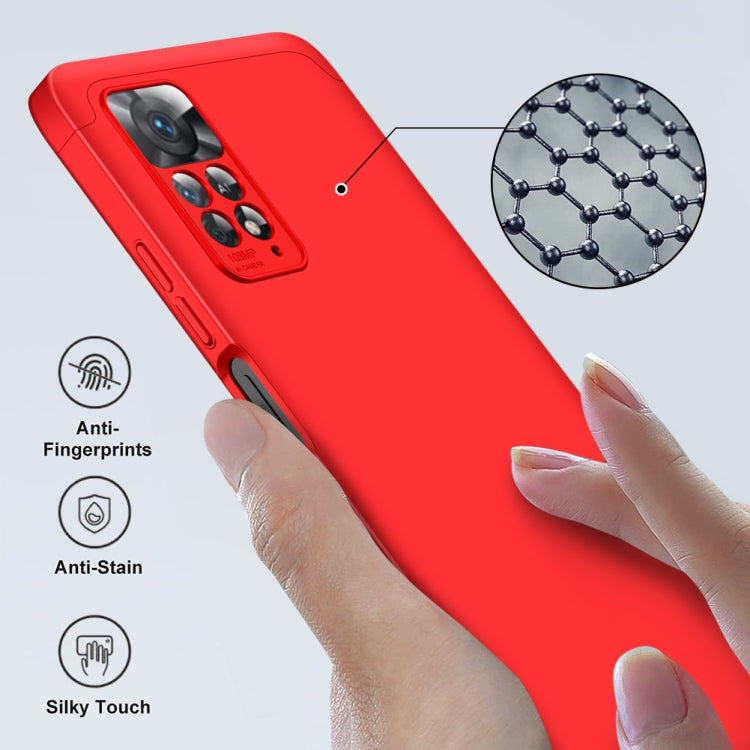 For Xiaomi Redmi Note 11 Pro 4G / 5G Global GKK Three Stage Splicing Full Coverage PC Case(Red) - Redmi Note 11 Pro Case by GKK | Online Shopping UK | buy2fix