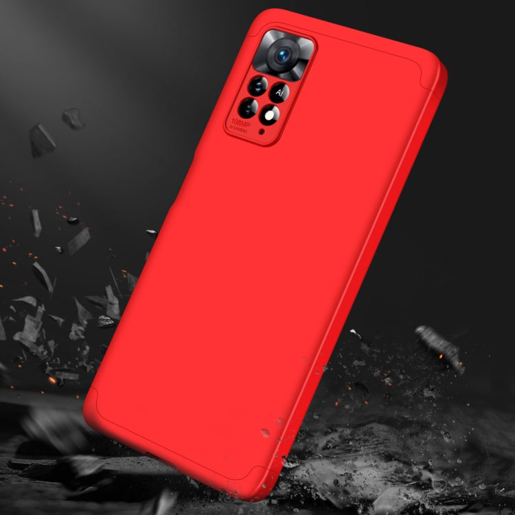 For Xiaomi Redmi Note 11 Pro 4G / 5G Global GKK Three Stage Splicing Full Coverage PC Case(Red) - Redmi Note 11 Pro Case by GKK | Online Shopping UK | buy2fix