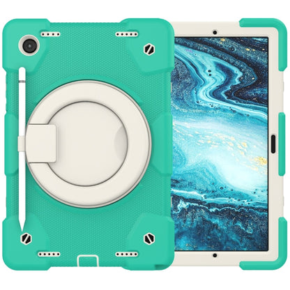 For Samsung Galaxy Tab A8 10.5 2021 Silicone + PC Full Body Protection Tablet Case With Holder & Strap(Mint Green) - Other Galaxy Tab PC by buy2fix | Online Shopping UK | buy2fix