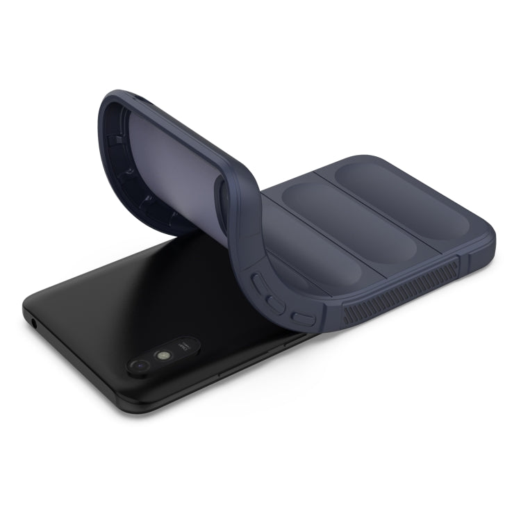 For Xiaomi Redmi 9A Magic Shield TPU + Flannel Phone Case(Dark Green) - Xiaomi Cases by buy2fix | Online Shopping UK | buy2fix