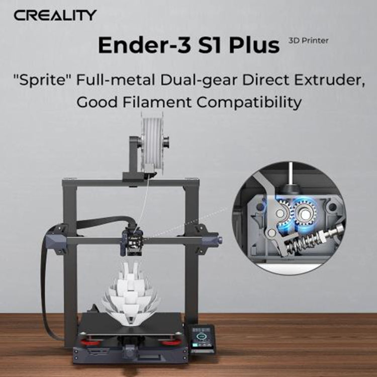 Creality Ender-3 S1 Plus Full-metal Dual-gear Larger-size 3D Printer EU Plug - Consumer Electronics by Creality | Online Shopping UK | buy2fix