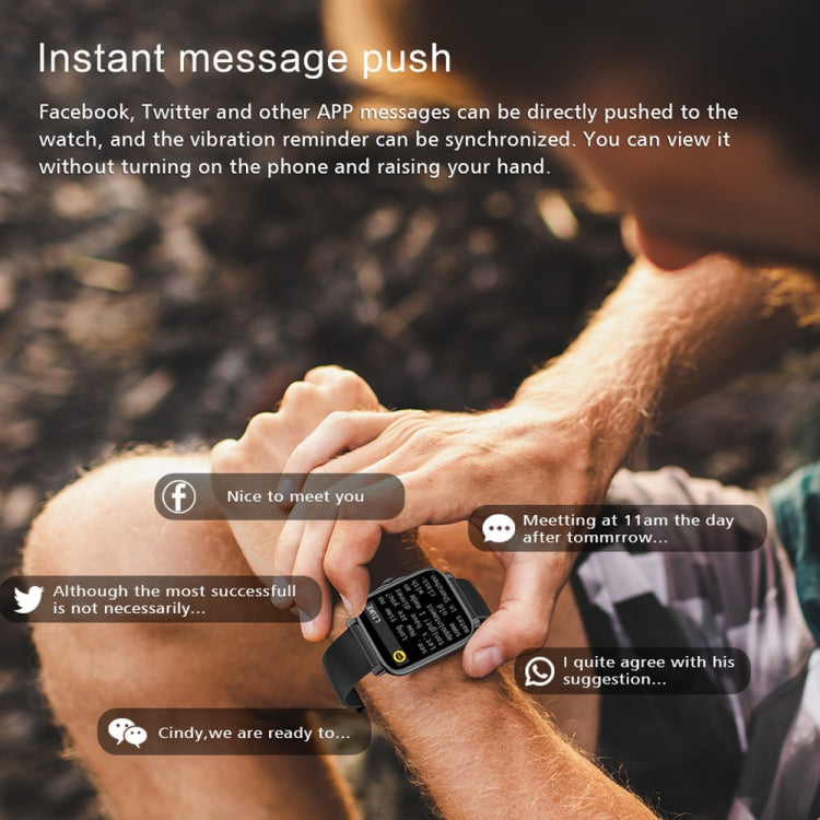 GT30 1.69 inch TFT Screen Smart Watch, TPU Bnad IP67 Waterproof Support Bluetooth Call / Multiple Sports Modes(Black) - Smart Wear by buy2fix | Online Shopping UK | buy2fix