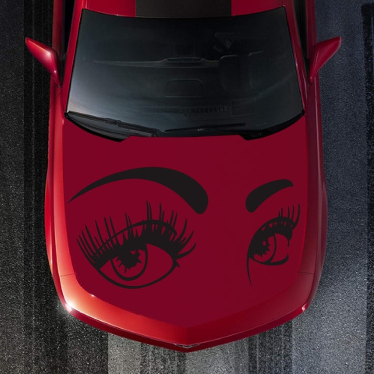 D-821 Beauty Eyes Pattern Car Modified Decorative Sticker(Black) - In Car by buy2fix | Online Shopping UK | buy2fix