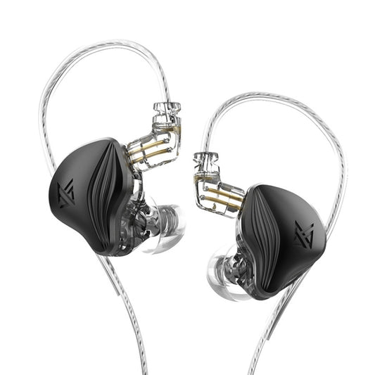 KZ-ZEX 1.2m Electrostatic Dynamic In-Ear Sports Music Headphones, Style:Without Microphone(Black) - In Ear Wired Earphone by KZ | Online Shopping UK | buy2fix