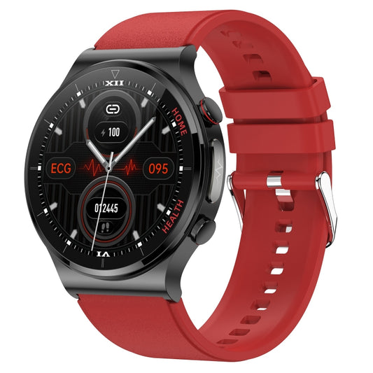 E300 1.32 Inch Screen TPU Watch Strap Smart Health Watch Supports Body Temperature Monitoring, ECG monitoring blood pressure(Red) - Smart Wear by buy2fix | Online Shopping UK | buy2fix