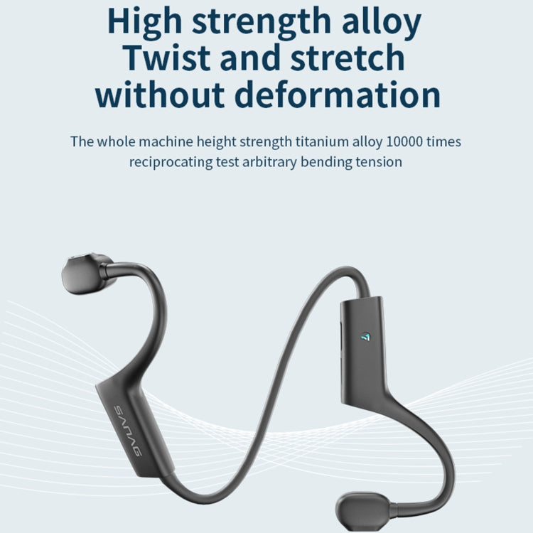 Sanag A7S Bone Conduction Portable Sports Bluetooth Headset(Black) - Sport Earphone by Sanag | Online Shopping UK | buy2fix