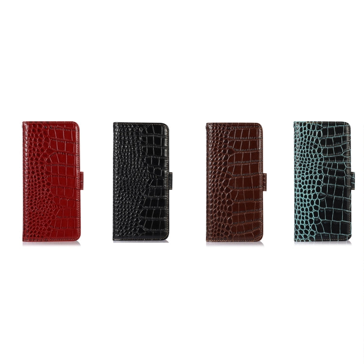 For Samsung Galaxy M13 4G Global Crocodile Top Layer Cowhide Leather Phone Case(Red) - Galaxy Phone Cases by buy2fix | Online Shopping UK | buy2fix