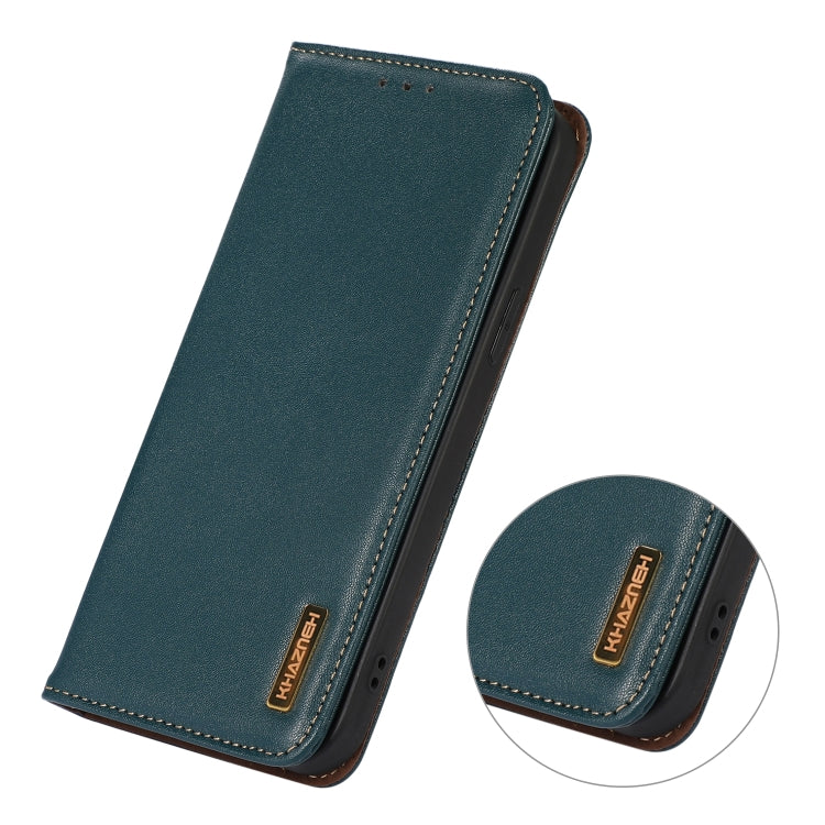 For Samsung Galaxy M13 4G Global KHAZNEH Nappa Top Layer Cowhide Leather Phone Case(Green) - Galaxy Phone Cases by buy2fix | Online Shopping UK | buy2fix