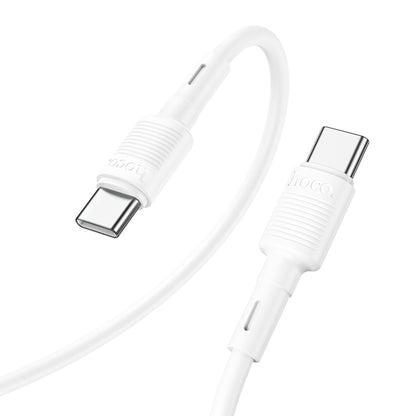 hoco X83 60W USB-C / Type-C to USB-C / Type-C Victory Charging Data Cable，Length：1m(White) -  by hoco | Online Shopping UK | buy2fix