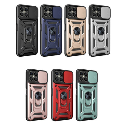 For Honor X8 Sliding Camera Design TPU + PC Phone Case(Silver) - Honor Cases by buy2fix | Online Shopping UK | buy2fix