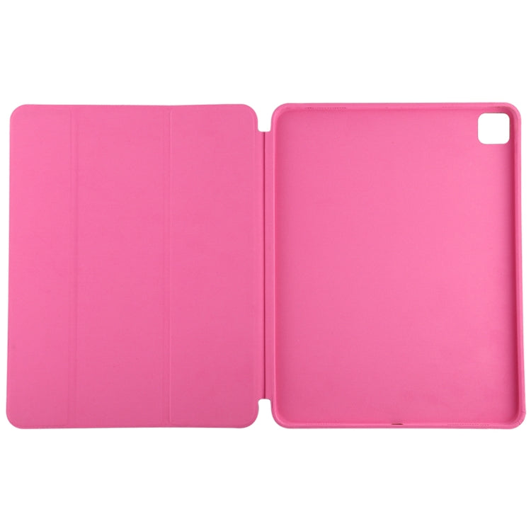 For iPad Pro 11 2022 / 2021 / 2020 3-fold Horizontal Flip Smart Leather Tablet Case with Sleep / Wake-up Function & Holder(Rose Red) - iPad Pro 11 (2022/2021) Cases by buy2fix | Online Shopping UK | buy2fix