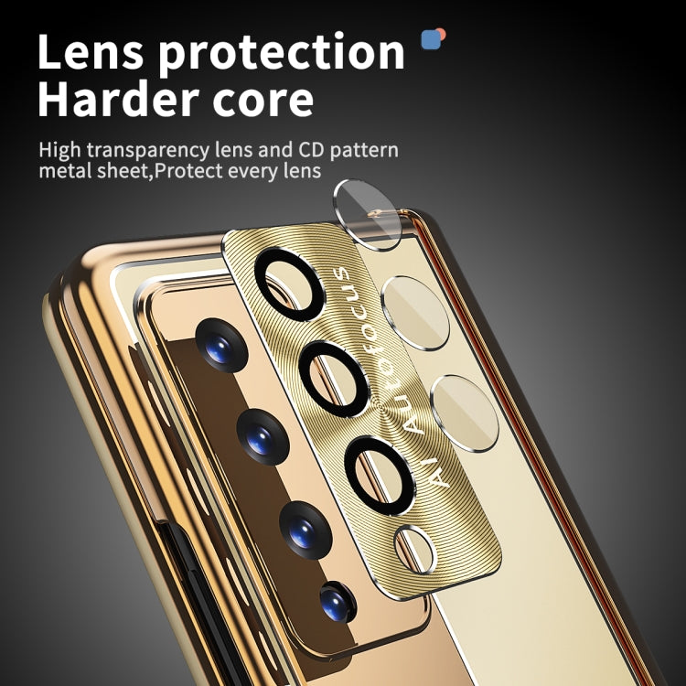 For Samsung Galaxy Z Fold4 Aluminum Alloy Double Hinge Shockproof Phone Protective Case(Champagne Gold) - Galaxy Z Fold4 5G Cases by buy2fix | Online Shopping UK | buy2fix