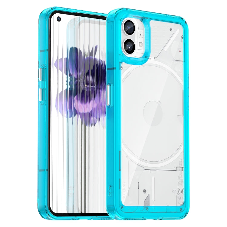 For Nothing Phone 1 Colorful Series Acrylic + TPU Phone Case(Transparent Blue) - More Brand by buy2fix | Online Shopping UK | buy2fix