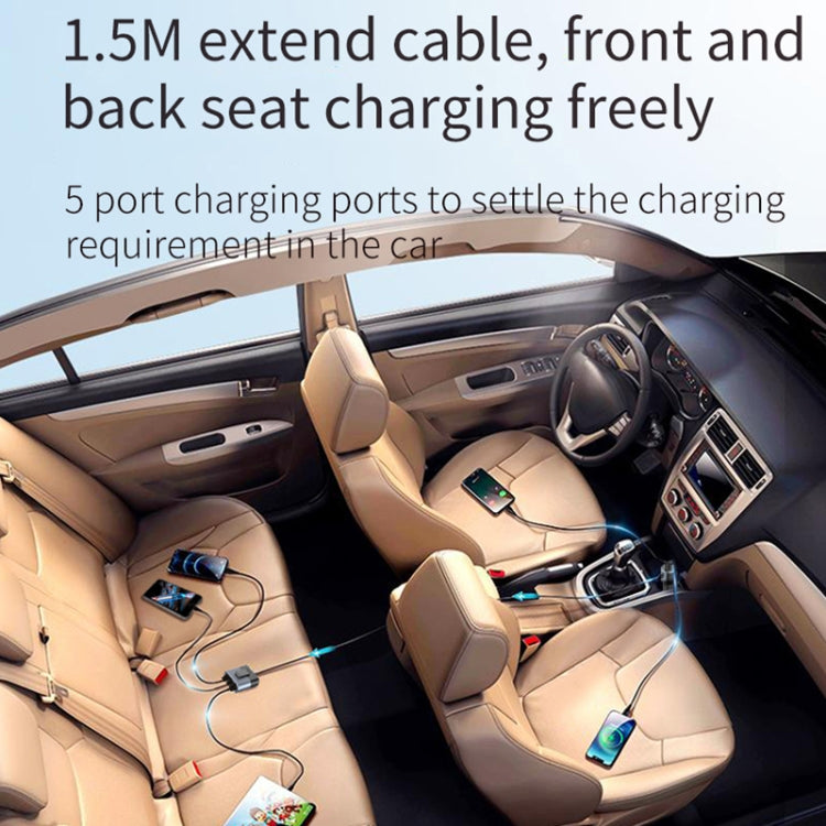 SC03 76W Output PD / QC3.0 Fast Charge Extended Car Charger - In Car by buy2fix | Online Shopping UK | buy2fix