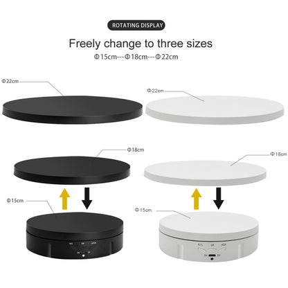 3 in 1 Electric Rotating Display Stand Turntable(Black) - Camera Accessories by buy2fix | Online Shopping UK | buy2fix