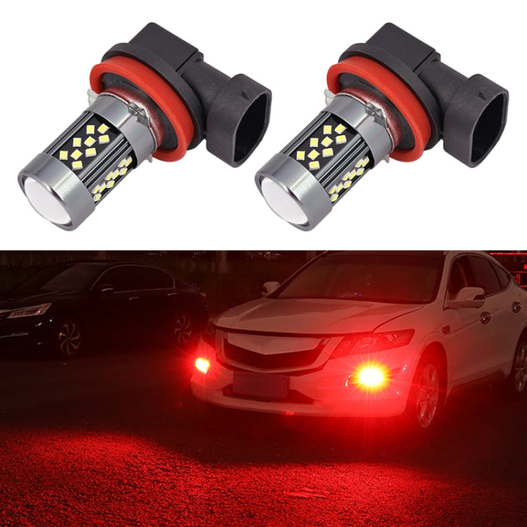 1 Pair H11 12V 7W Continuous Car LED Fog Light(Red Light) - In Car by buy2fix | Online Shopping UK | buy2fix
