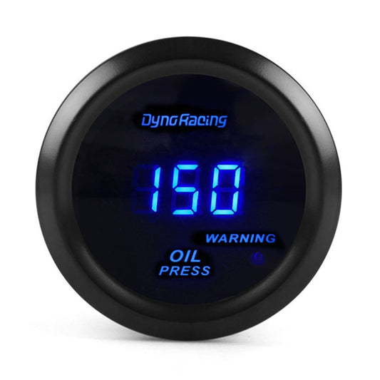 Car Modified 12V Universal 52mm Blue Light Digital Display Meter, Style:Oil Pressure Gauge - In Car by buy2fix | Online Shopping UK | buy2fix