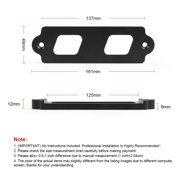 Car Aluminum Alloy Battery Fixing Bracket for Honda Civic 1988-2000(Black) - In Car by buy2fix | Online Shopping UK | buy2fix