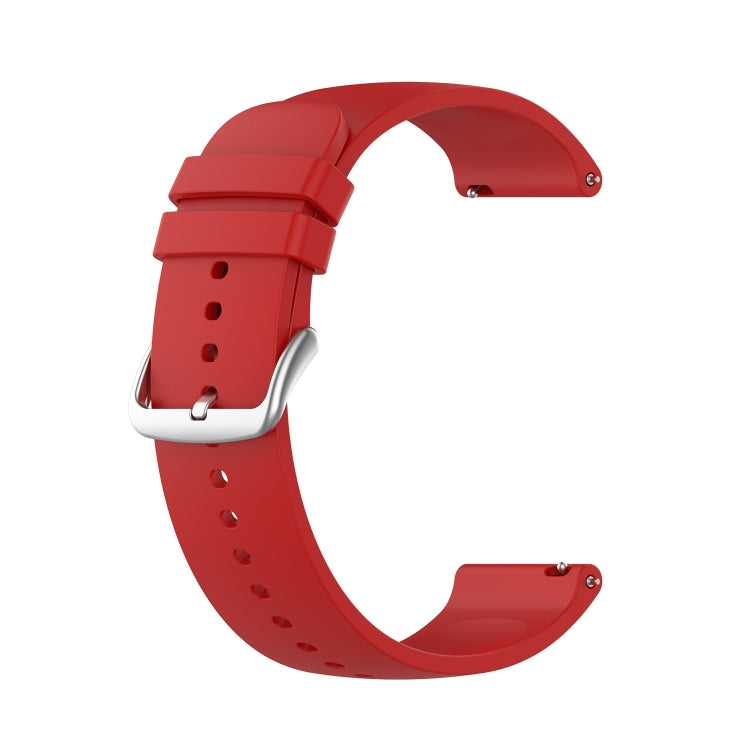 For Samsung Galaxy Watch 5 44mm 20mm Round Tail Silicone Watch Band(Red) - Smart Wear by buy2fix | Online Shopping UK | buy2fix