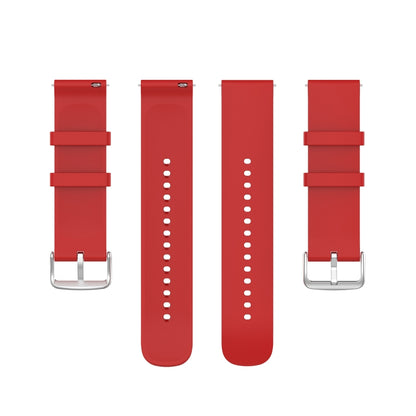 For Samsung Galaxy Watch 5 44mm 20mm Round Tail Silicone Watch Band(Red) - Smart Wear by buy2fix | Online Shopping UK | buy2fix