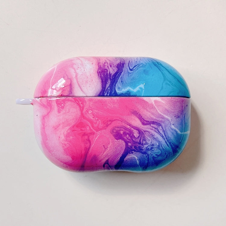 For Xiaomi Redmi Buds 4 Pro Marble Texture PC Glossy Earphone Protective Case(Pink Blue) - Xiaomi Earphone Case by buy2fix | Online Shopping UK | buy2fix