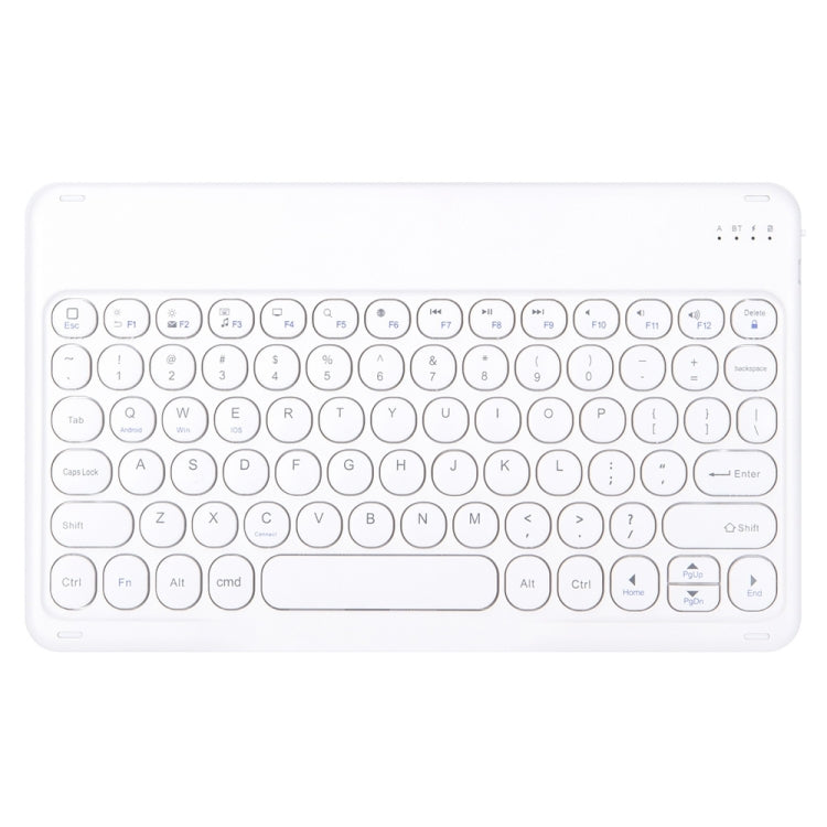 Round Cap Bluetooth Keyboard Leather Case with Pen Slot, without Touchpad For Samsung Galaxy Tab A7 10.4 2020(Gold+White Keyboard) - Samsung Keyboard by buy2fix | Online Shopping UK | buy2fix