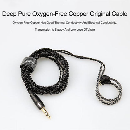 CVJ-V1 1.25m Oxygen-free Copper Silver Plated Upgrade Cable For MMCX Earphones, Without Mic - Cable & Splitter by CVJ | Online Shopping UK | buy2fix