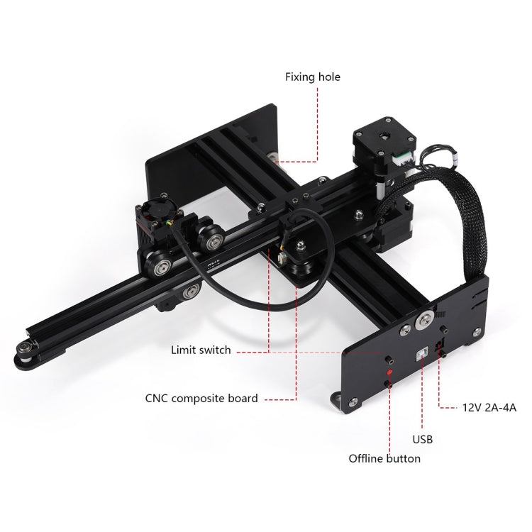 NEJE MASTER 3 Laser Engraver with N30820 Laser Module(US Plug) - DIY Engraving Machines by NEJE | Online Shopping UK | buy2fix